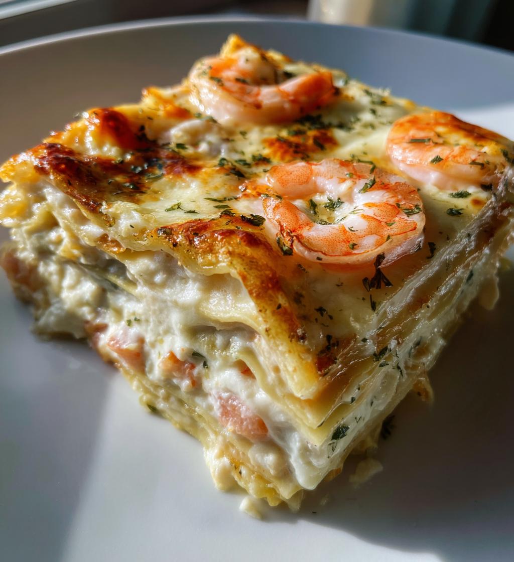 shrimp scampi lasagna