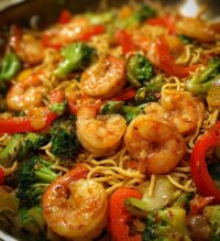 shrimp stir fry with noodles