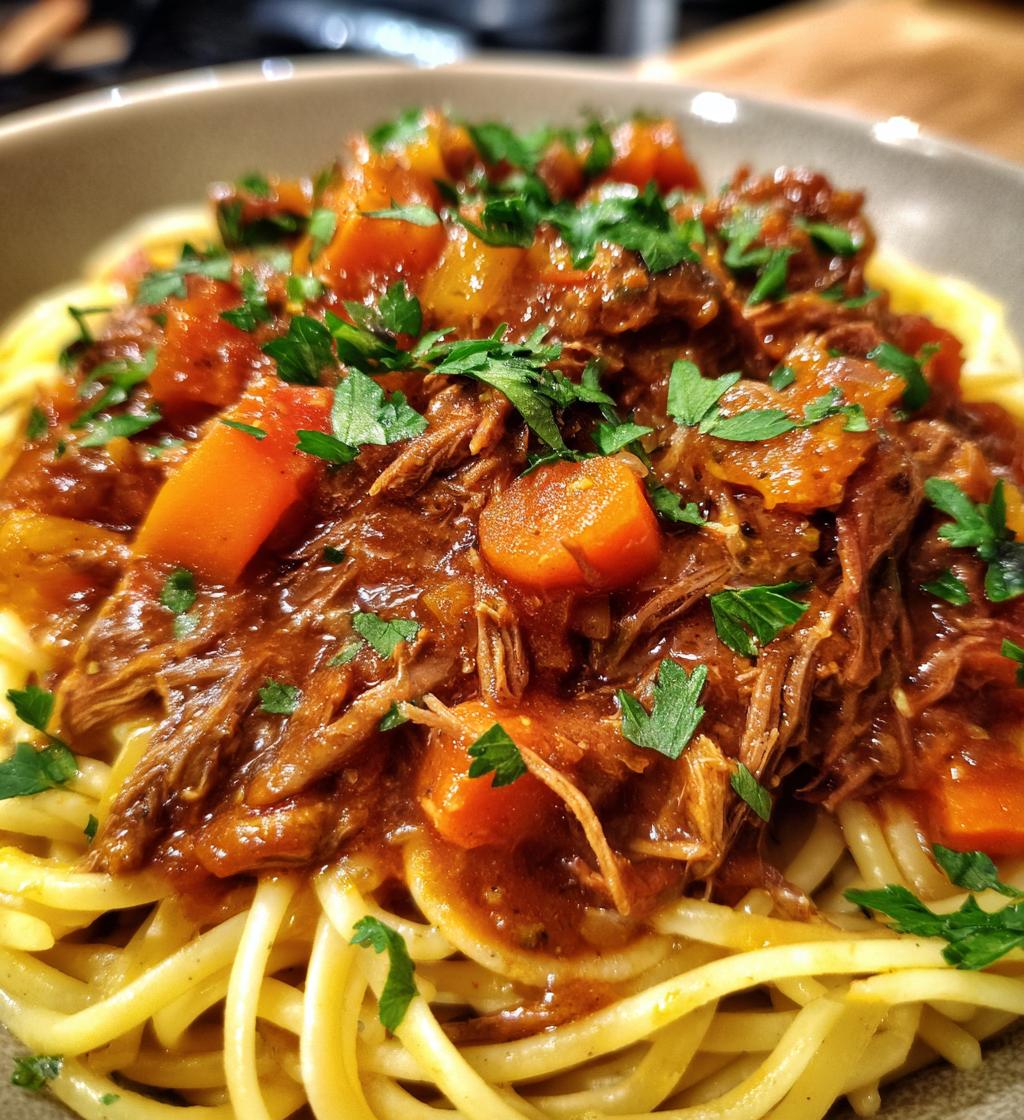 slow cooker beef ragu - detail 1