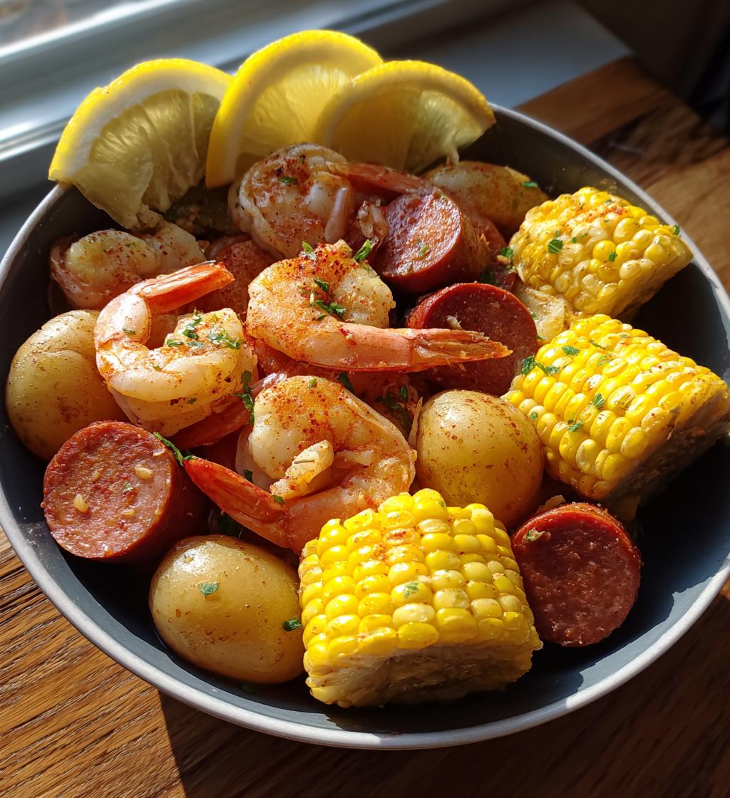 slow cooker southern shrimp boil - detail 1