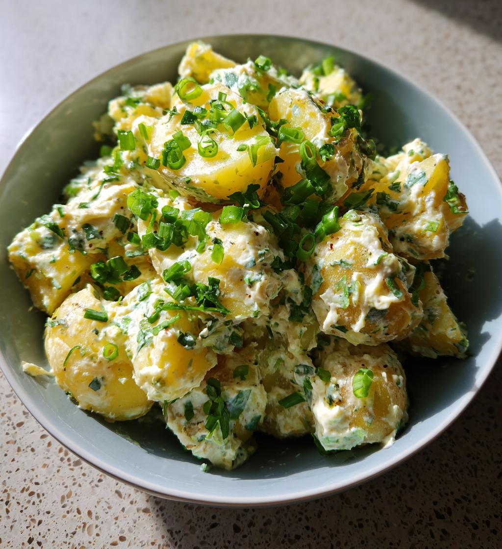 smashed potato salad - detail 1