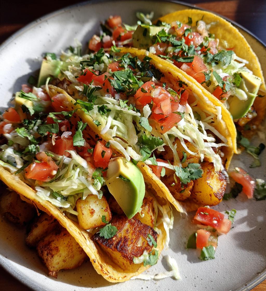 smashed potato tacos