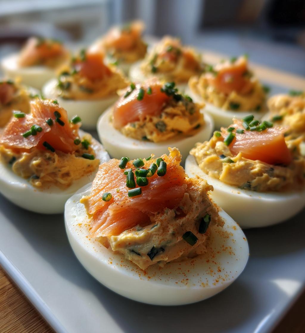 smoked salmon deviled eggs