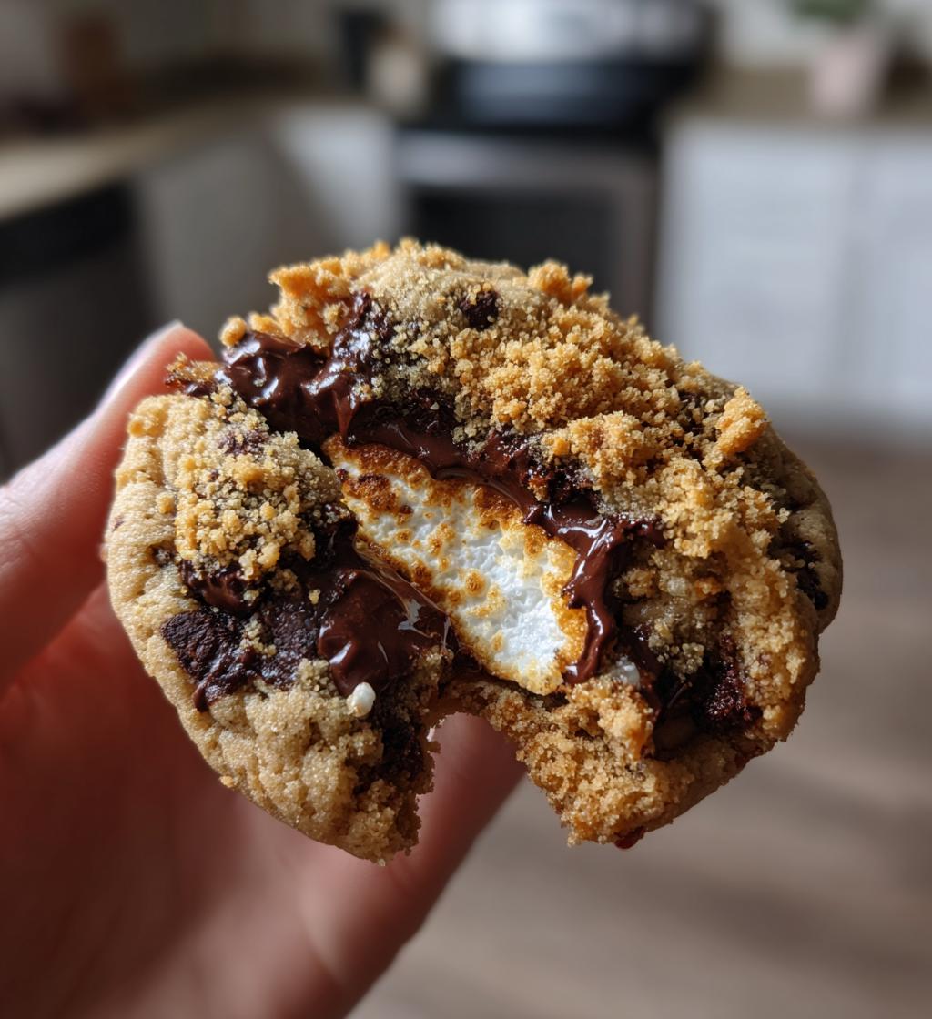 smores chocolate chip cookies - detail 1