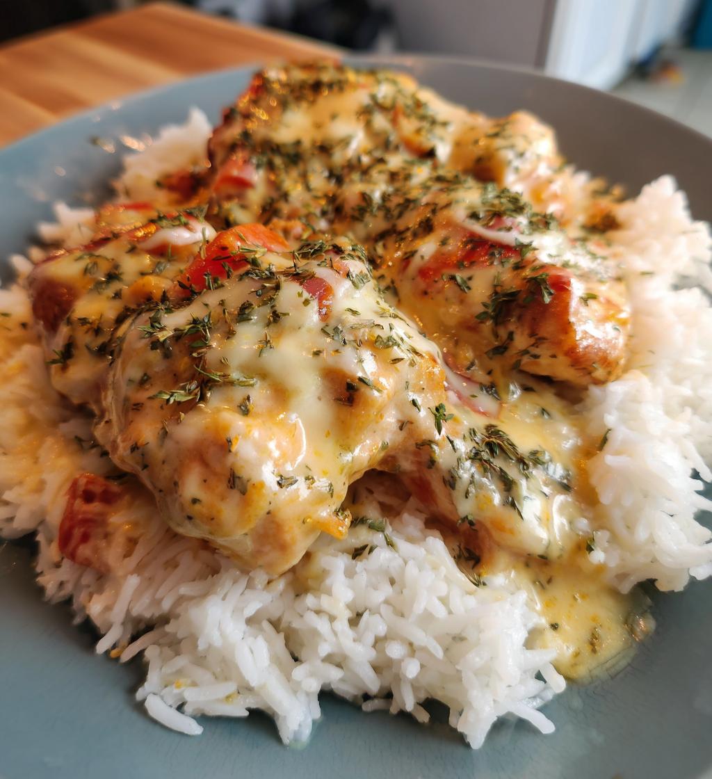 smothered chicken and rice