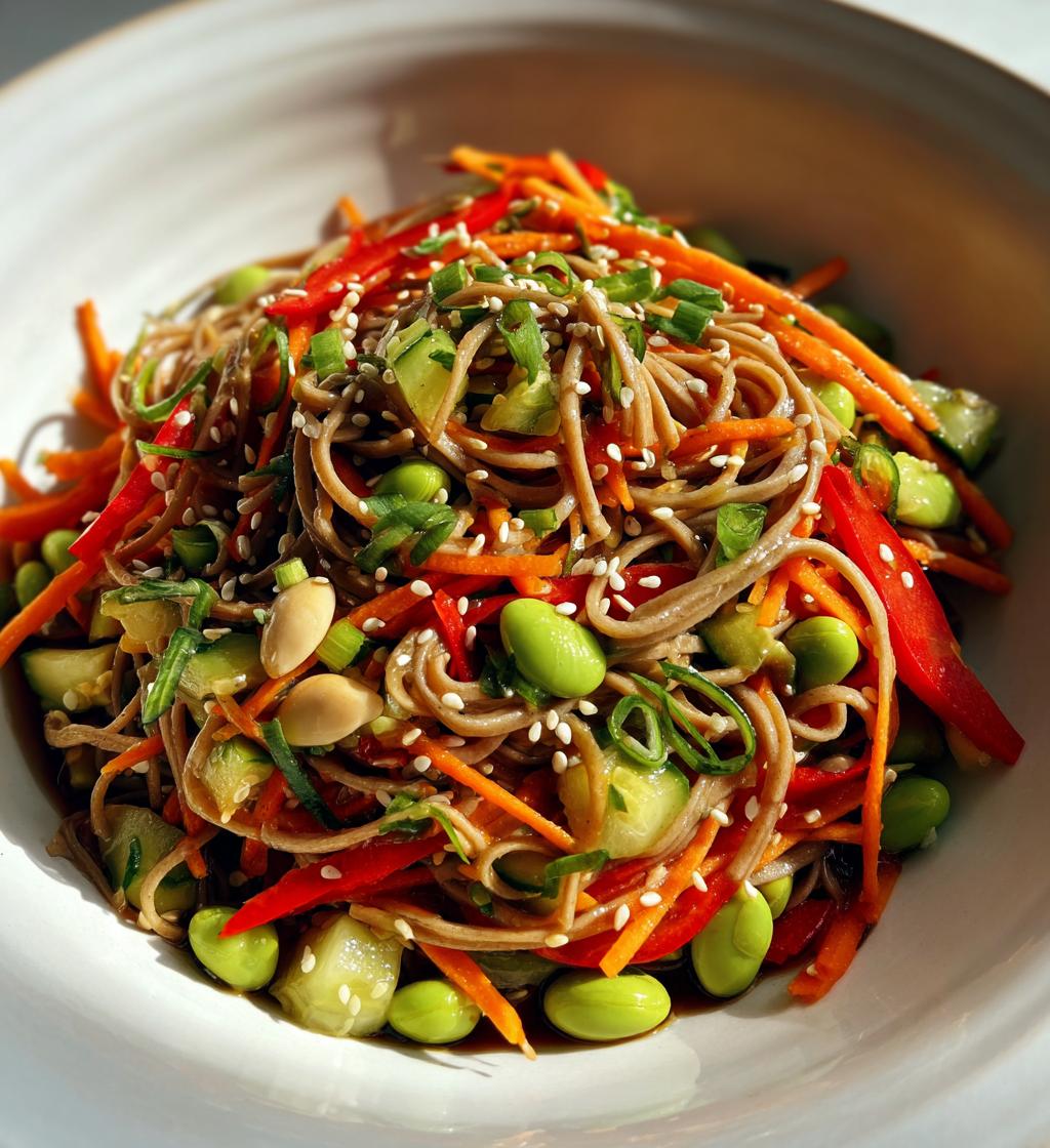 soba noodle salad - detail 1