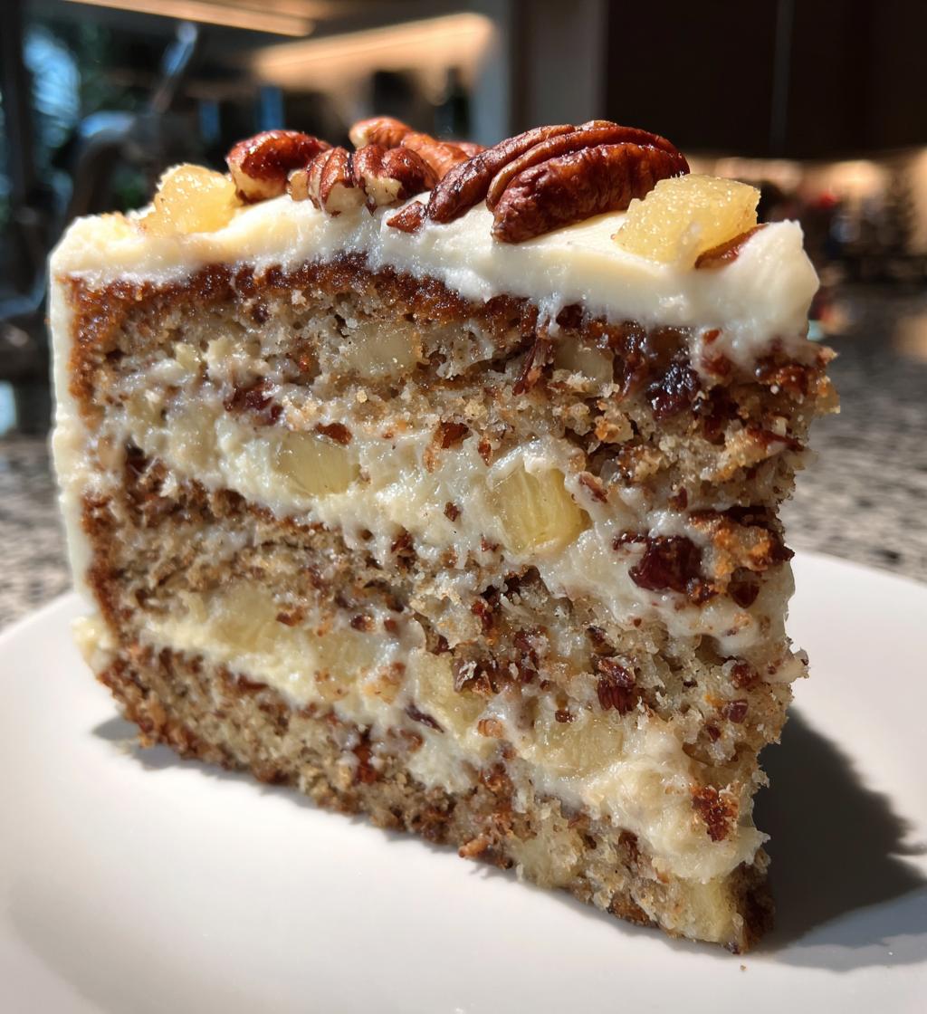 southern creamy pineapple pecan cake recipe - detail 1