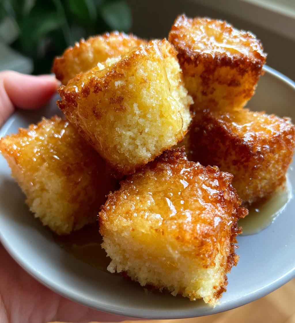 southern style honey butter cornbread poppers - detail 1