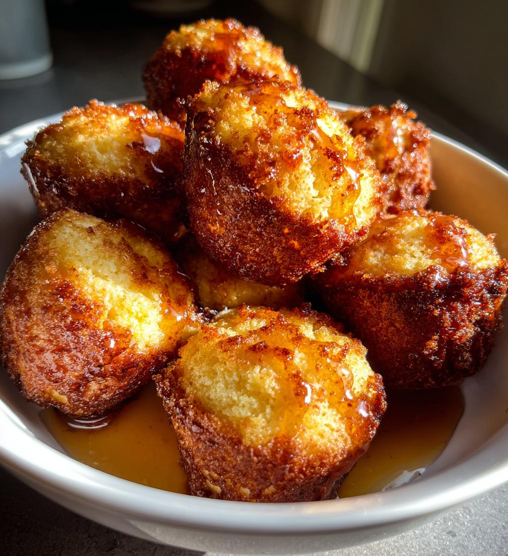 southern style honey butter cornbread poppers