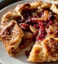 spiced pear and cranberry galette