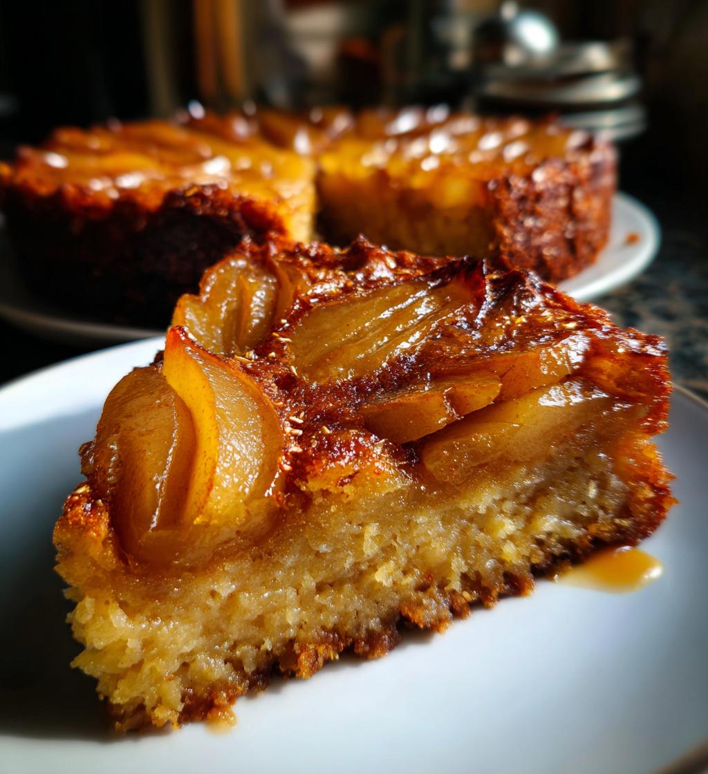spiced pear upside down cake - detail 1