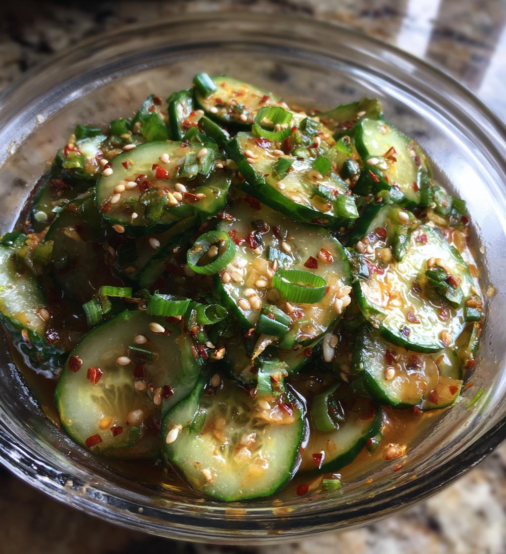 spicy cucumber salad - detail 1