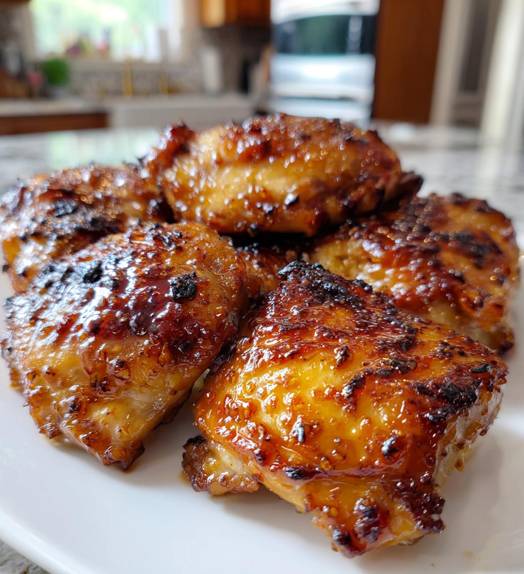 spicy honey glazed chicken - detail 1