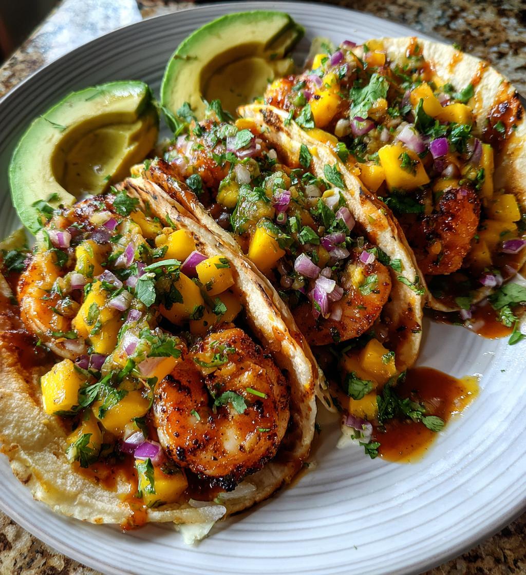 spicy shrimp tacos mango salsa
