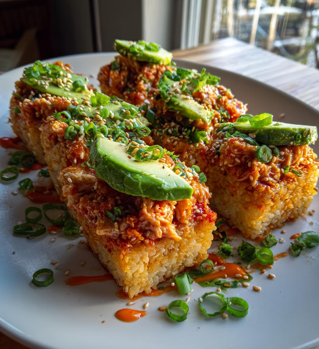 spicy tuna crispy rice - detail 1