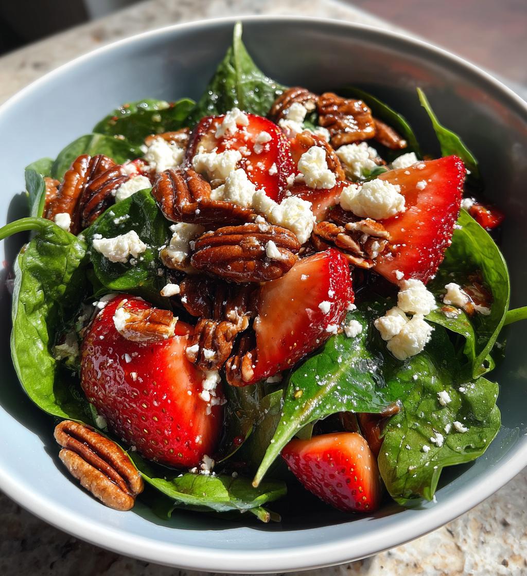 spinach strawberry salad pecans