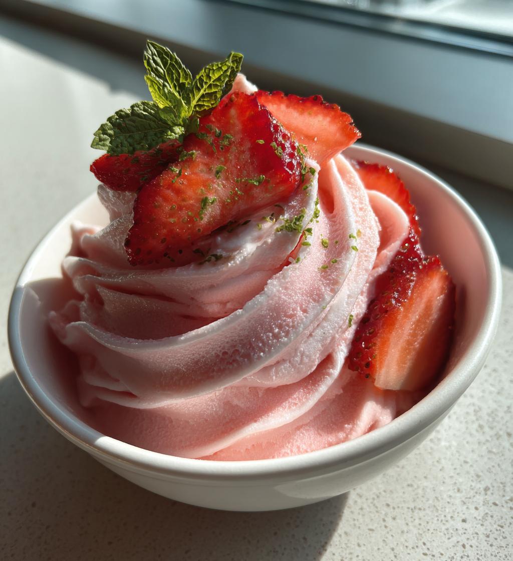 strawberry frozen yogurt
