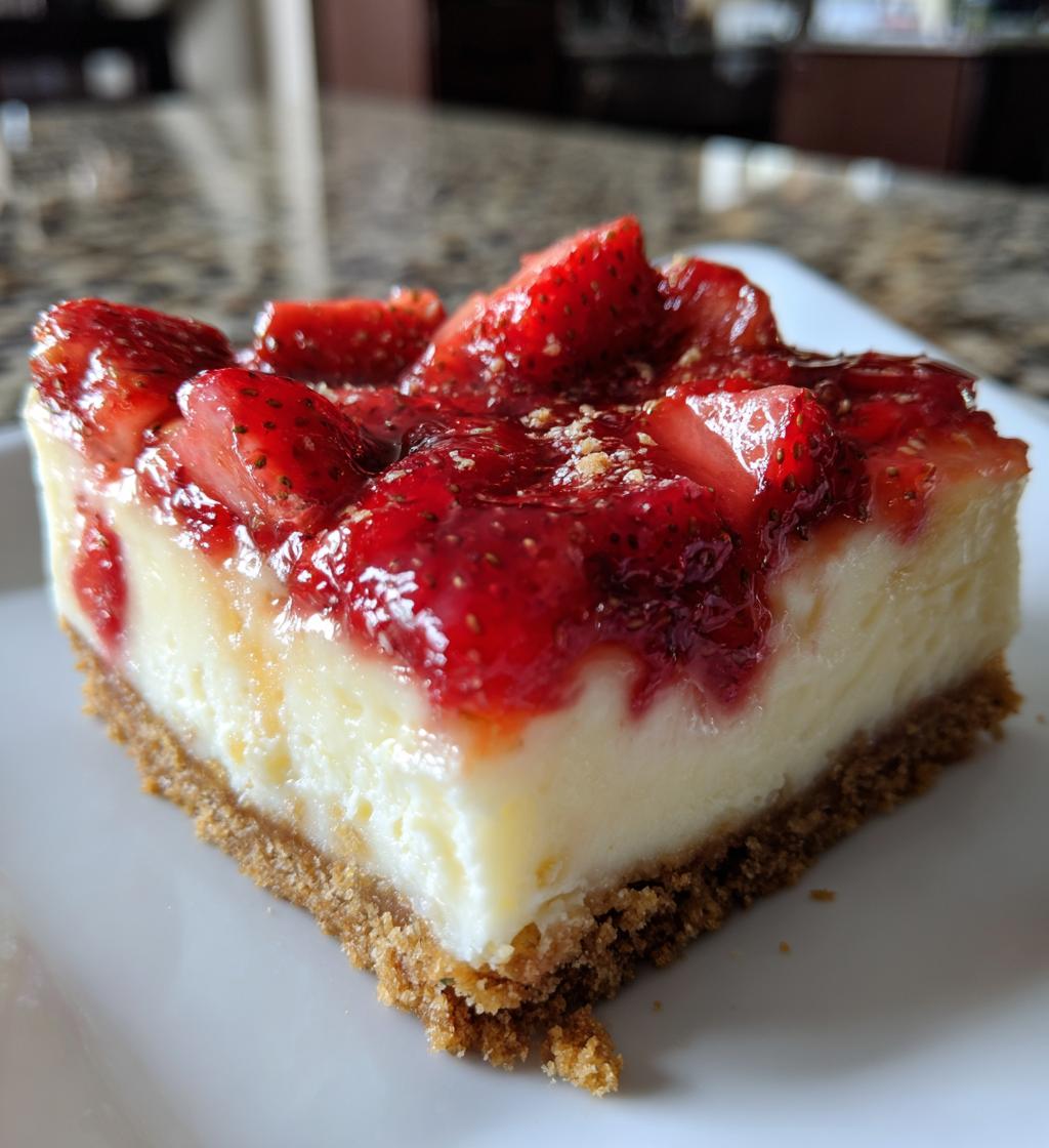 strawberry lemon cheesecake bars - detail 1