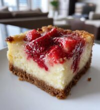 strawberry lemon cheesecake bars