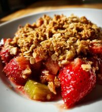 strawberry rhubarb crisp