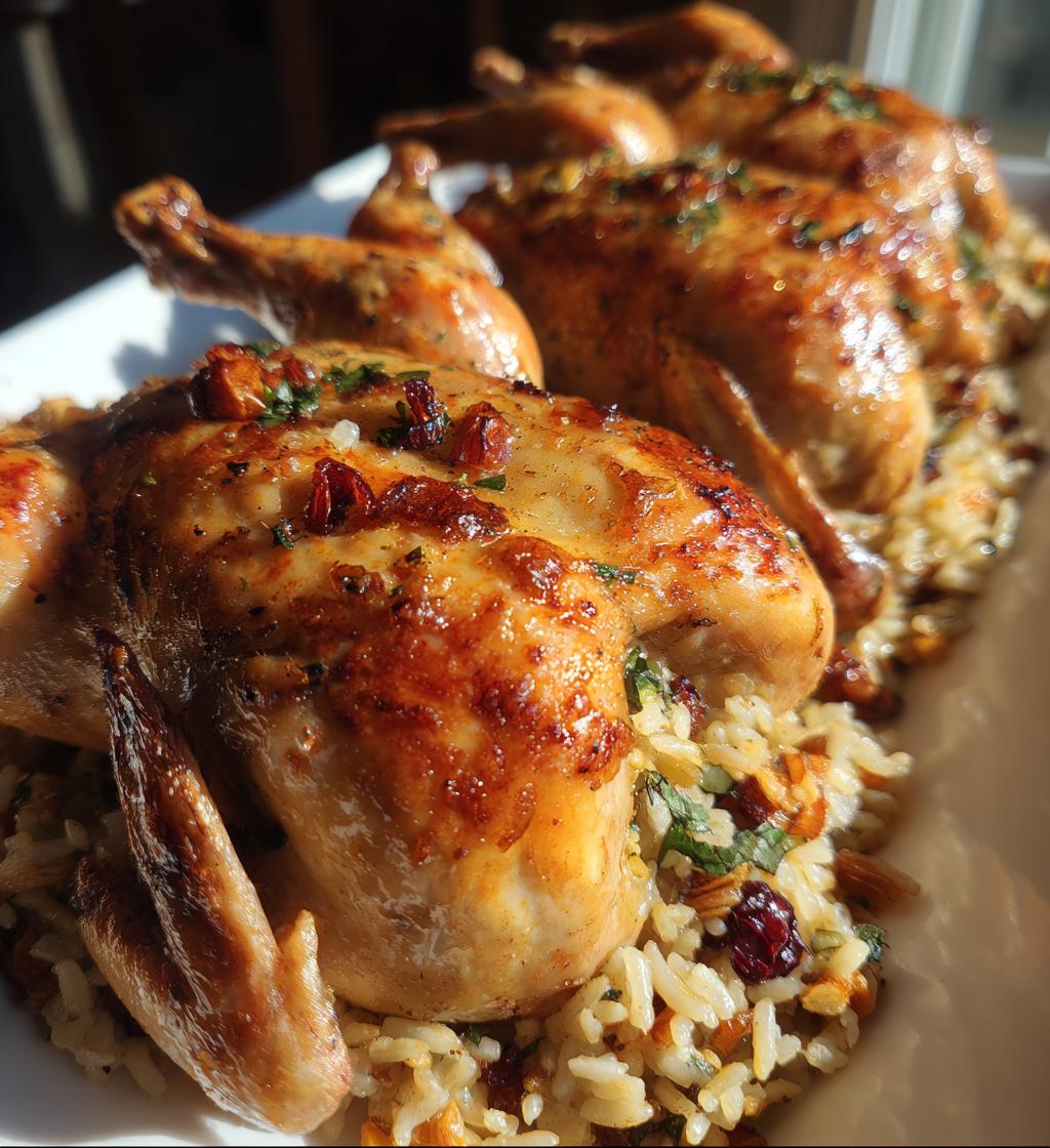 stuffed cornish game hens - detail 1