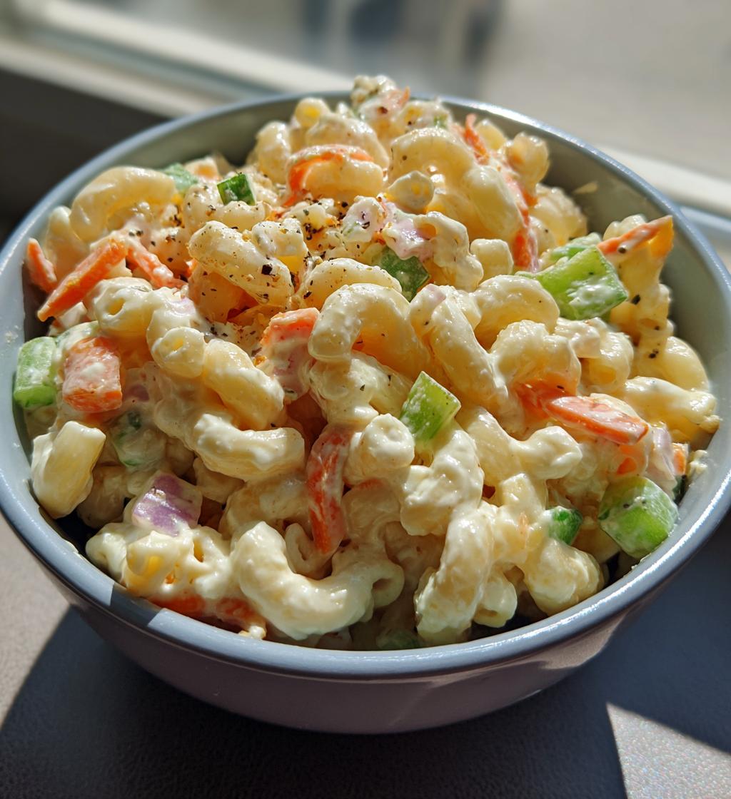 sweet amish macaroni salad - detail 1