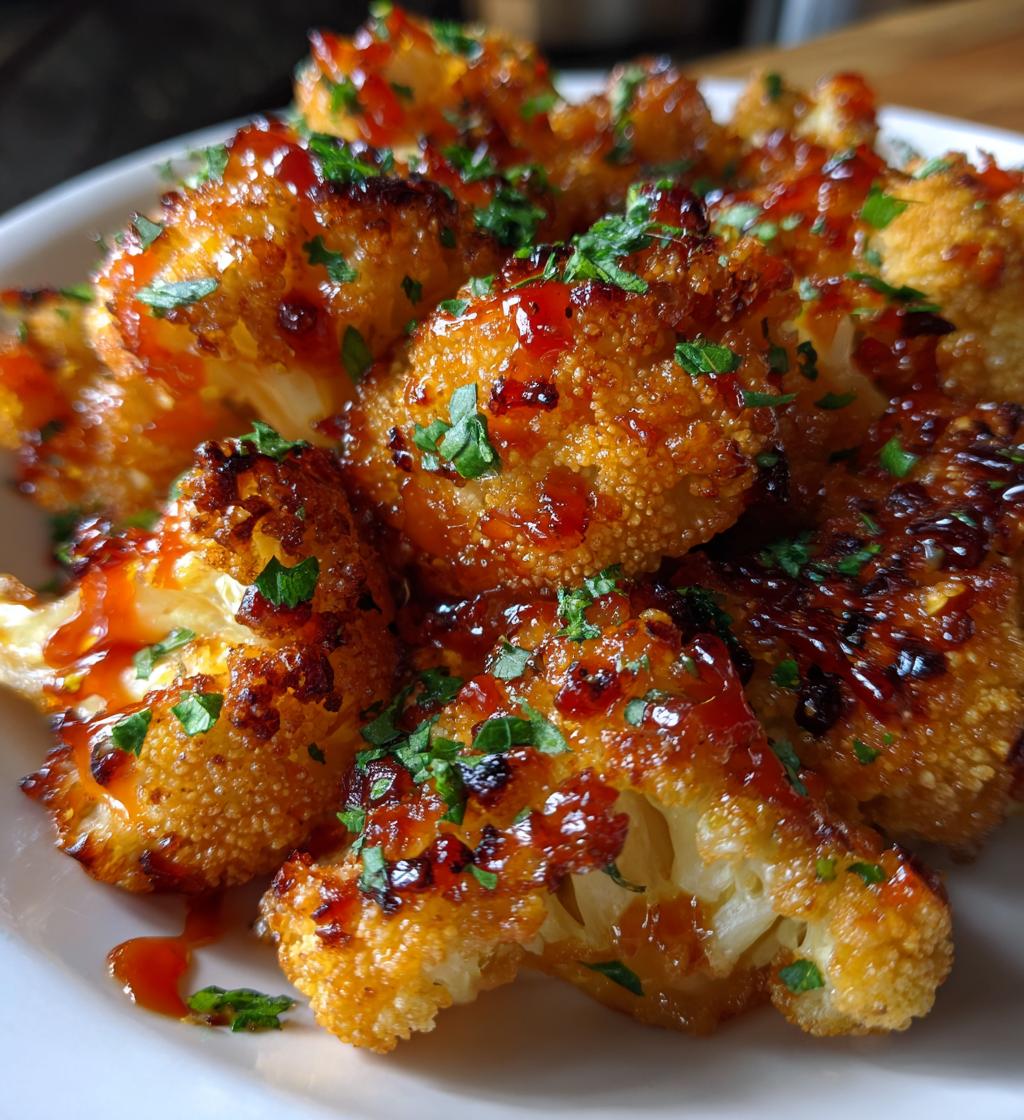 sweet spicy baked cauliflower - detail 1