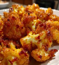 sweet spicy baked cauliflower