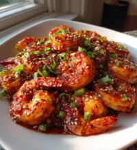 sweet spicy gochujang shrimp