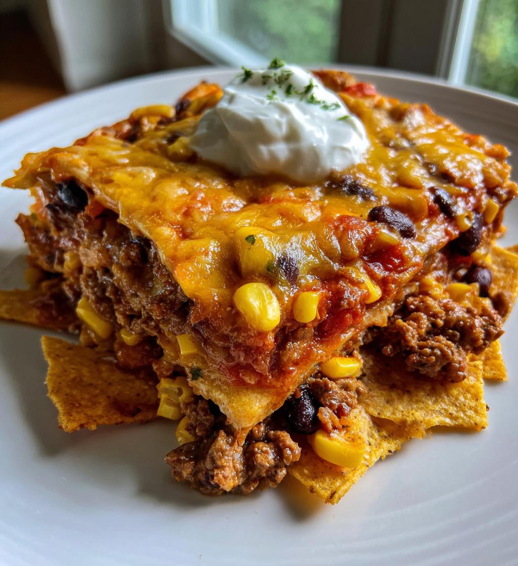 taco bake casserole - detail 1