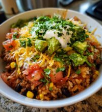 taco rice bowl