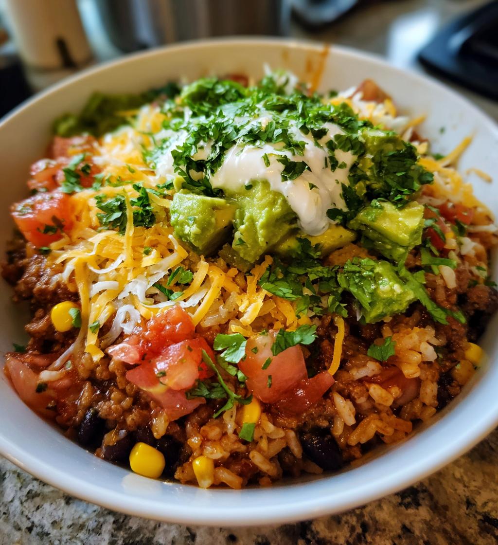 taco rice bowl