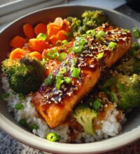 teriyaki salmon bowl