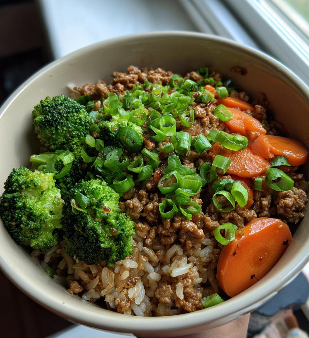 teriyaki turkey rice bowl - detail 1