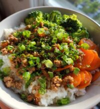 teriyaki turkey rice bowl