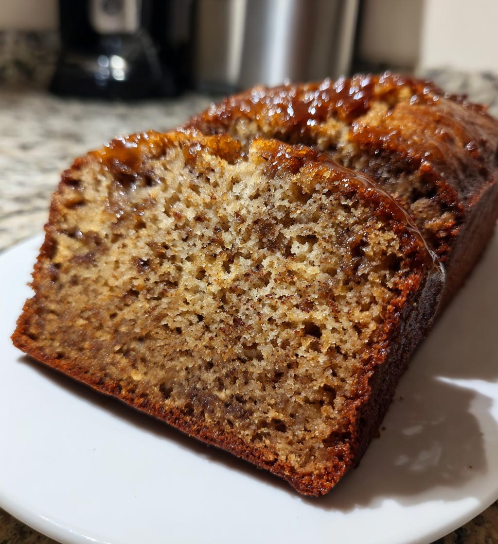 toffee banana rum bread - detail 1