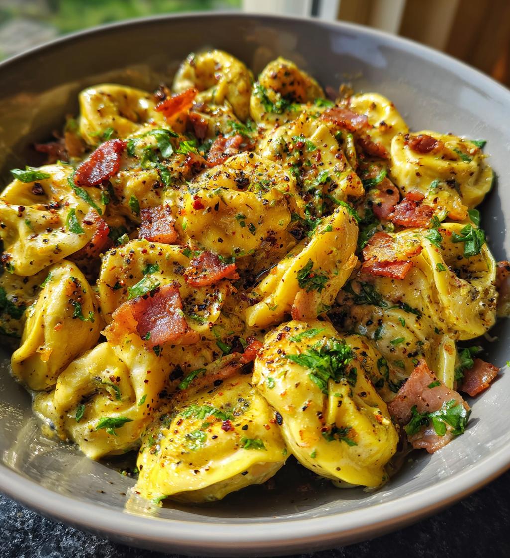 tortellini carbonara - detail 1