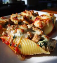 turkey and spinach stuffed shells