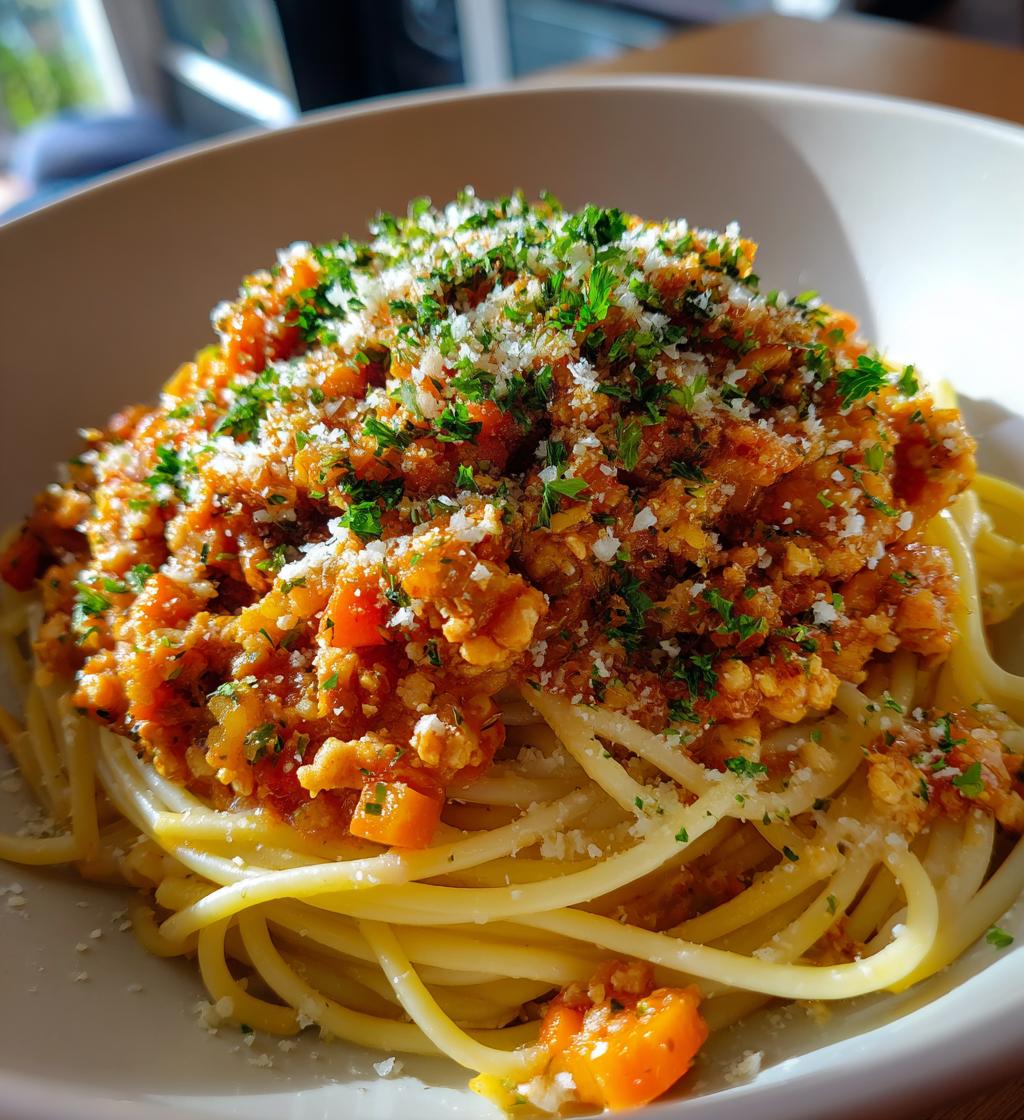 turkey bolognese spaghetti - detail 1