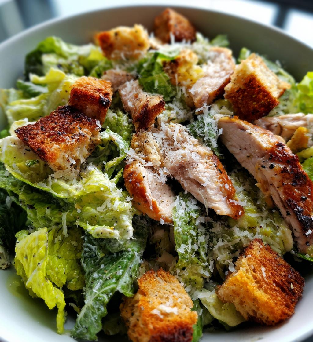 turkey caesar salad - detail 1