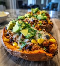 turkey taco stuffed sweet potatoes