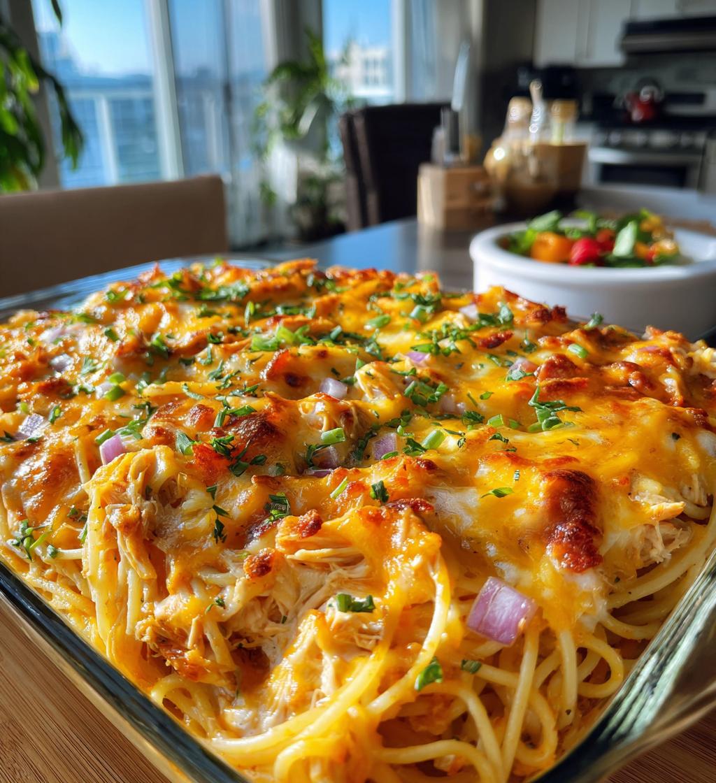 ultimate cheesy chicken spaghetti - detail 1