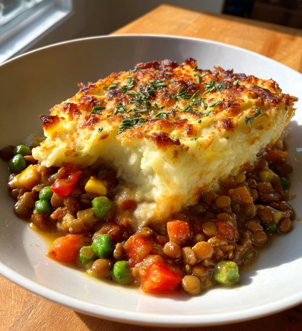 vegan lentil shepherd pie - detail 1