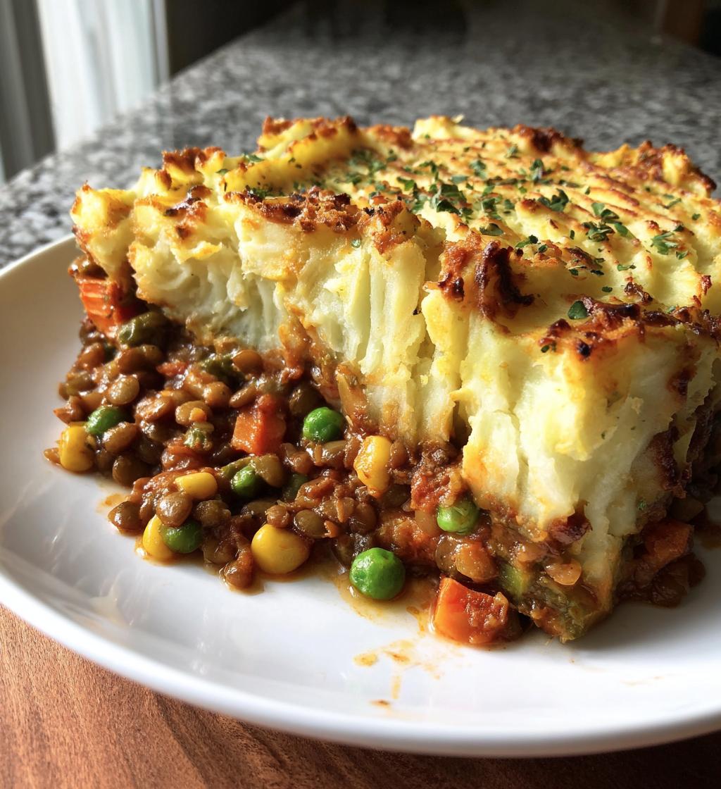 vegan lentil shepherd pie