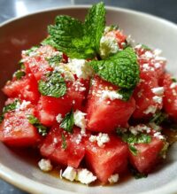 watermelon feta salad with mint