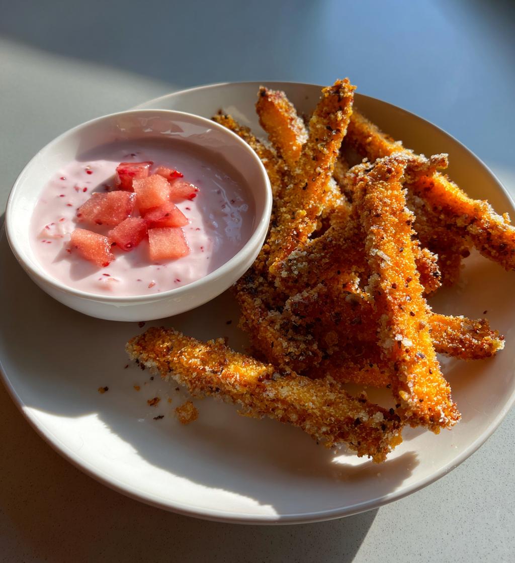 watermelon fries strawberry yogurt dip - detail 1