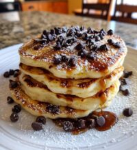 4 ingredient chocolate chip pancakes