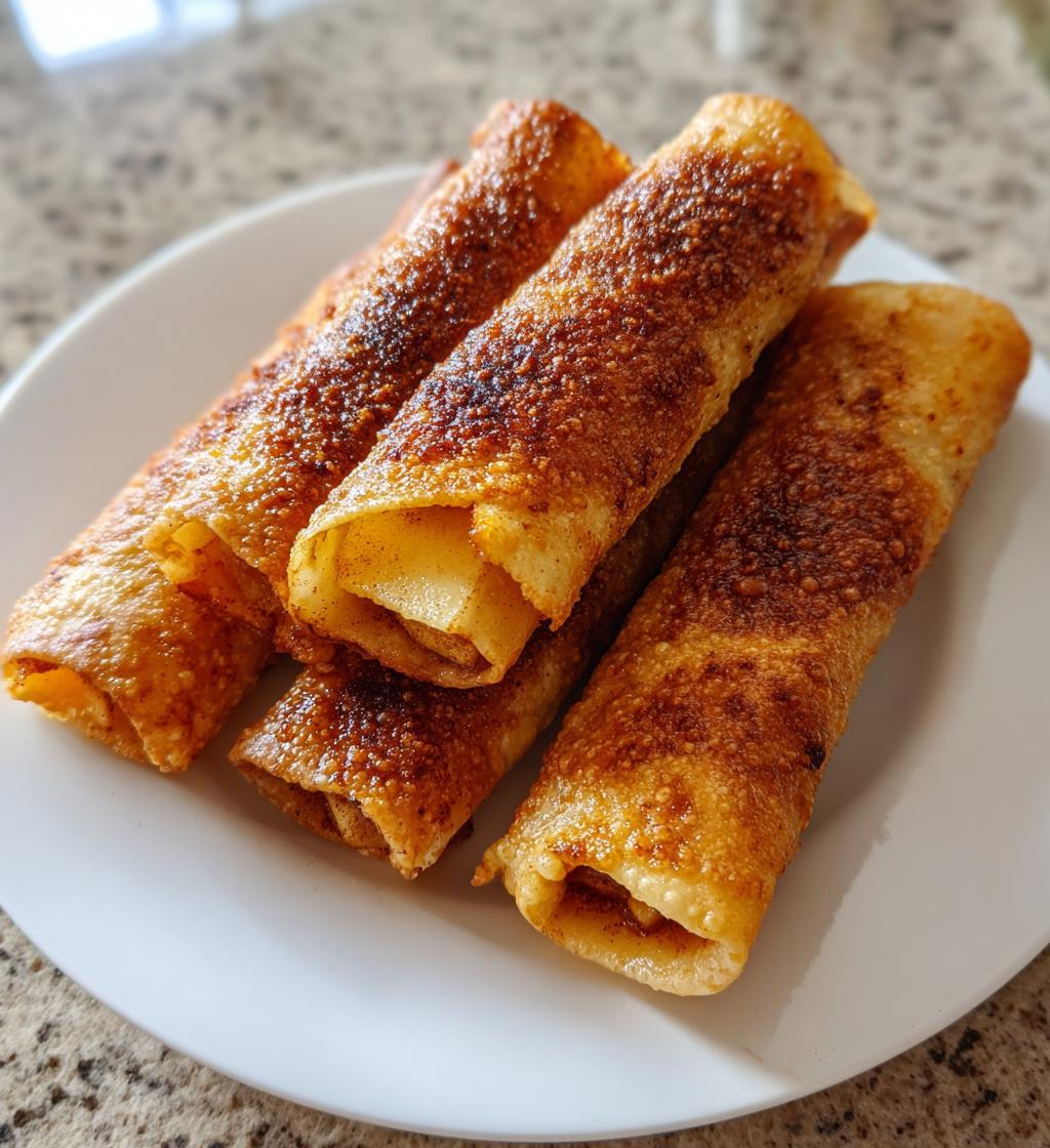air fryer apple pie taquitos - detail 1