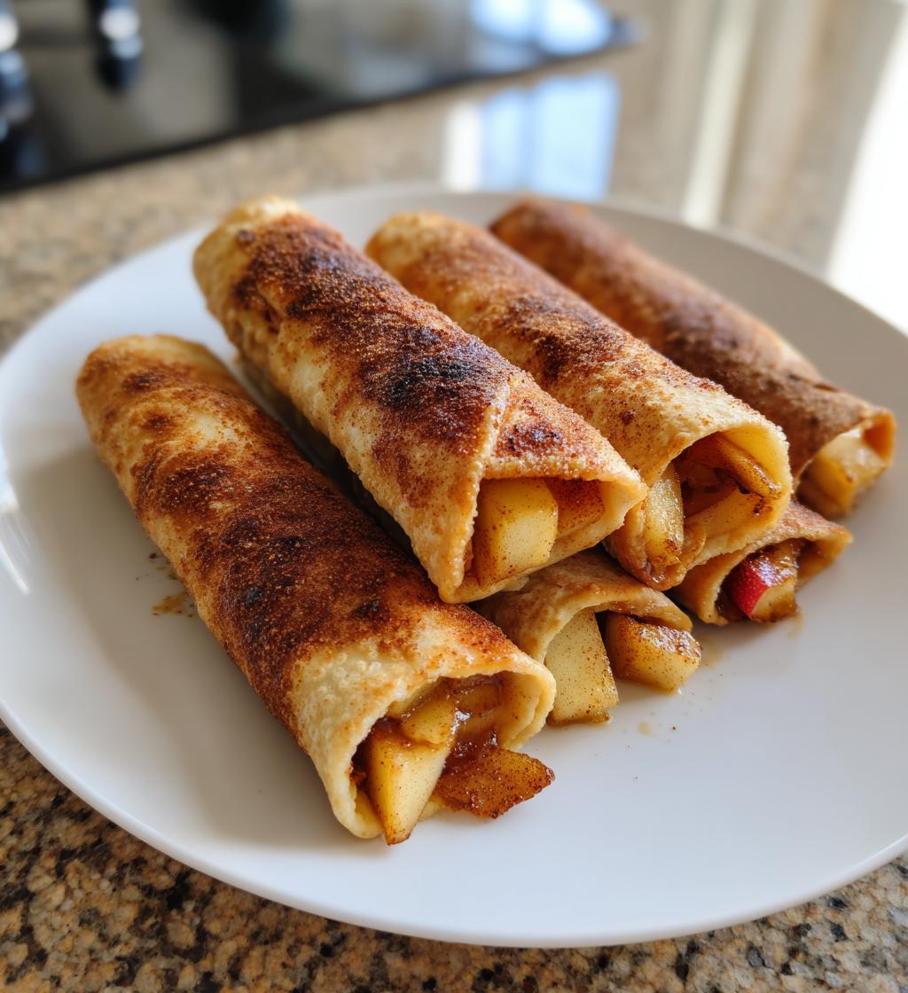 air fryer apple pie taquitos