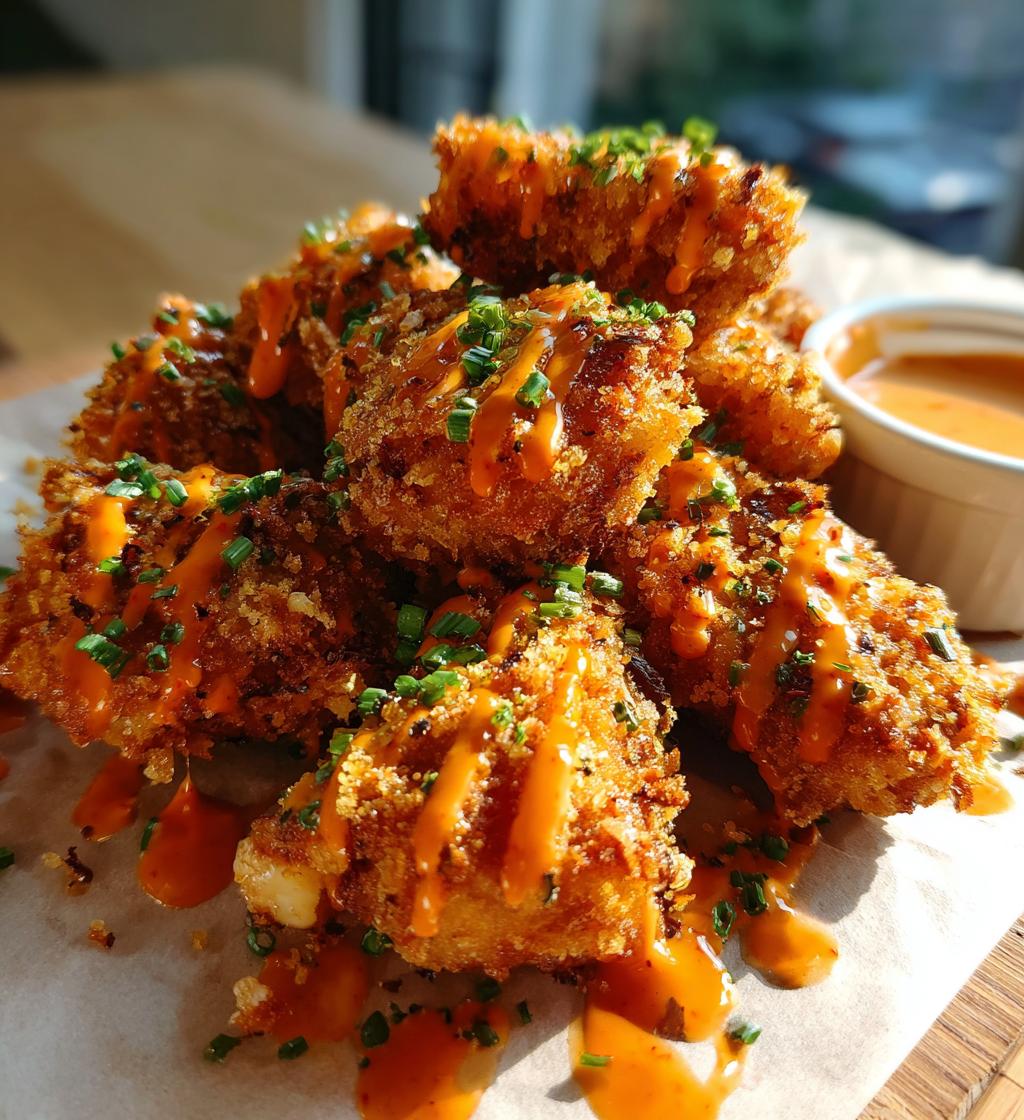 air fryer bang bang salmon bites - detail 1